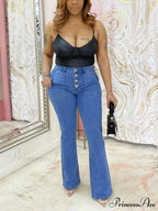 High Waist Graceful Butterfly Boyfriend Jeans