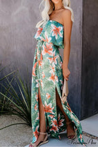 High Waist Off-shoulder Trendy Lace Maxi Dress