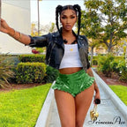 High Waist Push Up Black Shorts