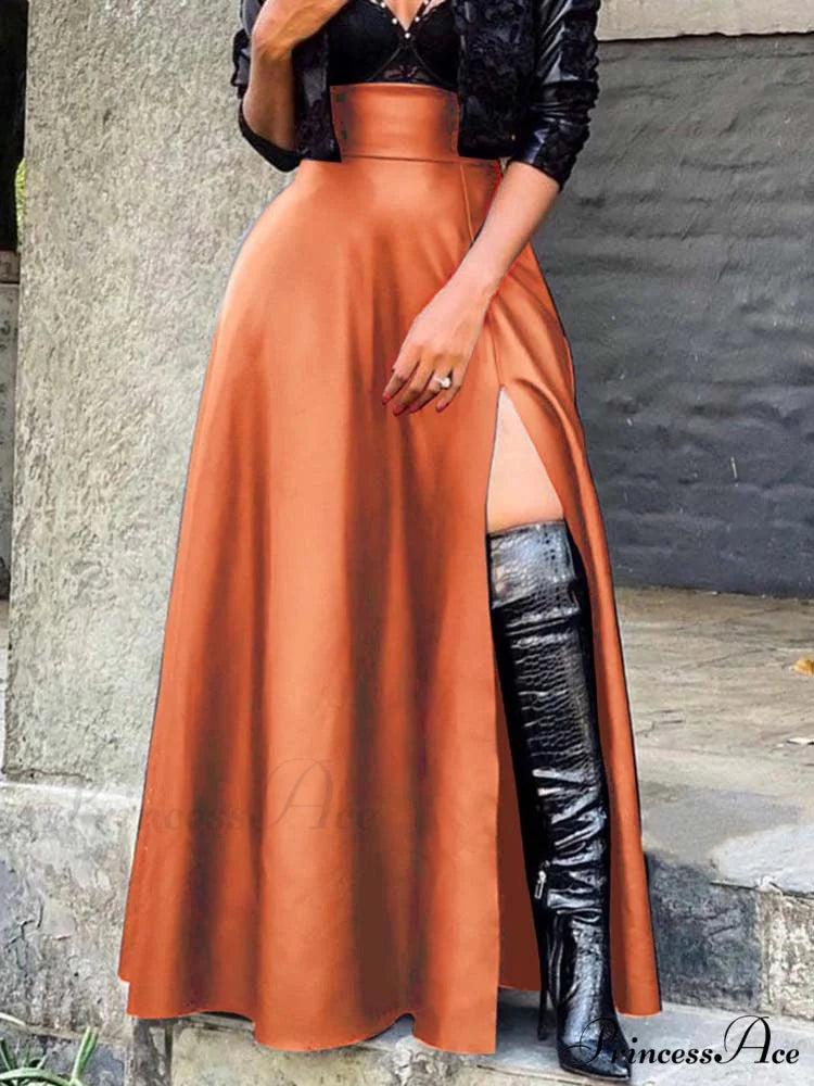 High Waist Seamed Trim Modern Vegan Mini Skirt - Green