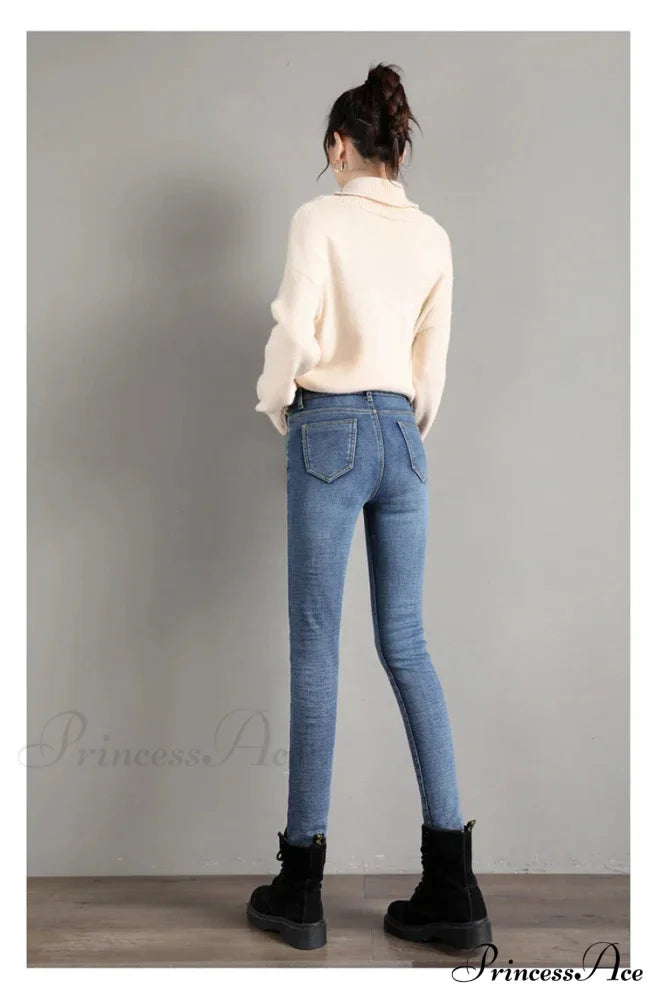 High Waist Skinny Korean Casual Stretch Woman Sexy Leggings Trousers Jean