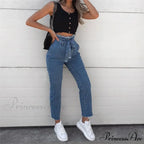 High Waist Women Streetwear Sexy Harem Stretch Mom Black Fashion Women Jean