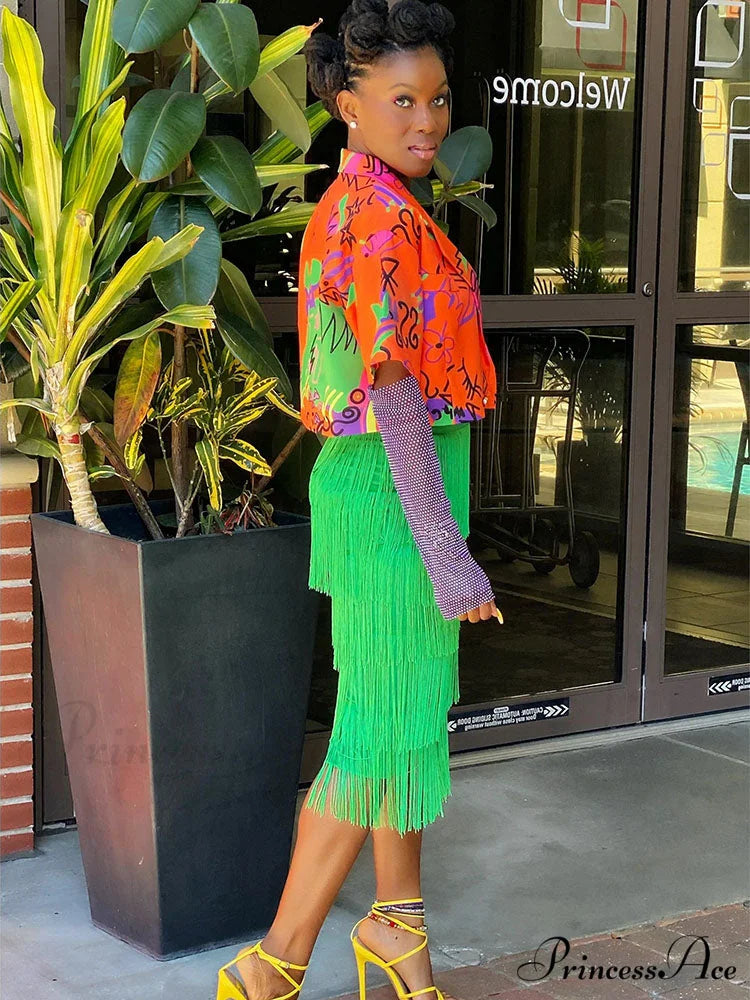 High Waisted Graceful Clashing Star Jeans