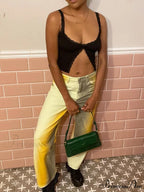 High Waisted Graceful Fringe Skirt