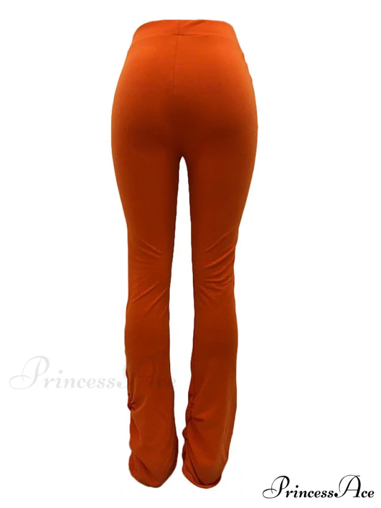 High Waisted Graceful Solid Flare Jeans