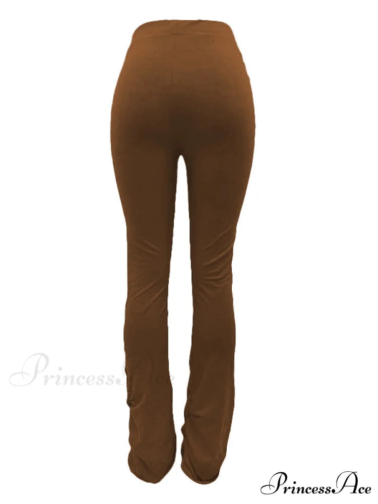 High Waisted Graceful Solid Flare Jeans