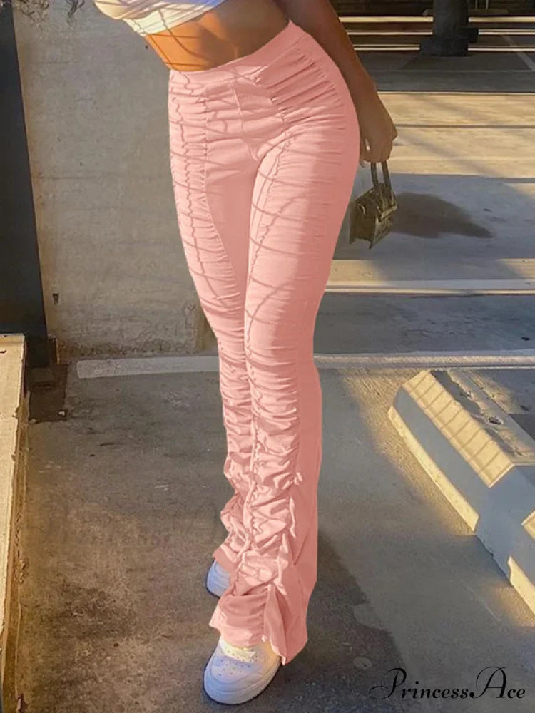 High Waisted Graceful Solid Flare Jeans