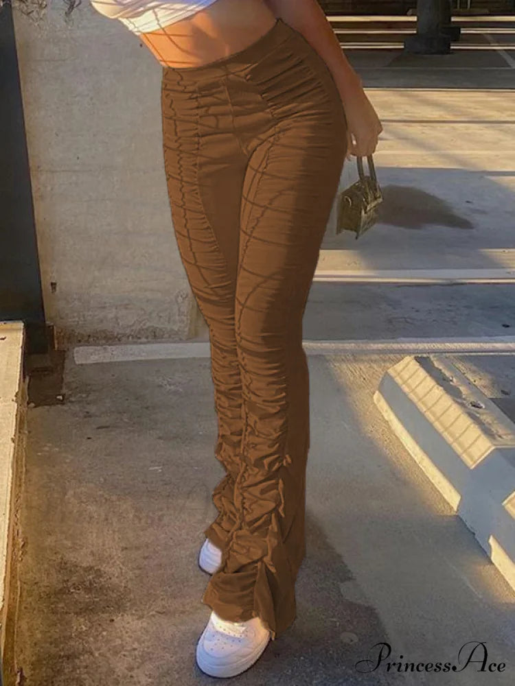 High Waisted Graceful Solid Flare Jeans