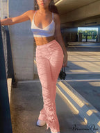 High Waisted Graceful Solid Flare Jeans