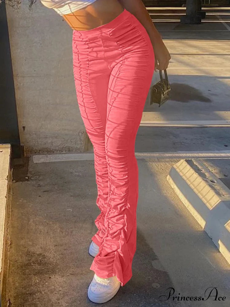 High Waisted Graceful Solid Flare Jeans