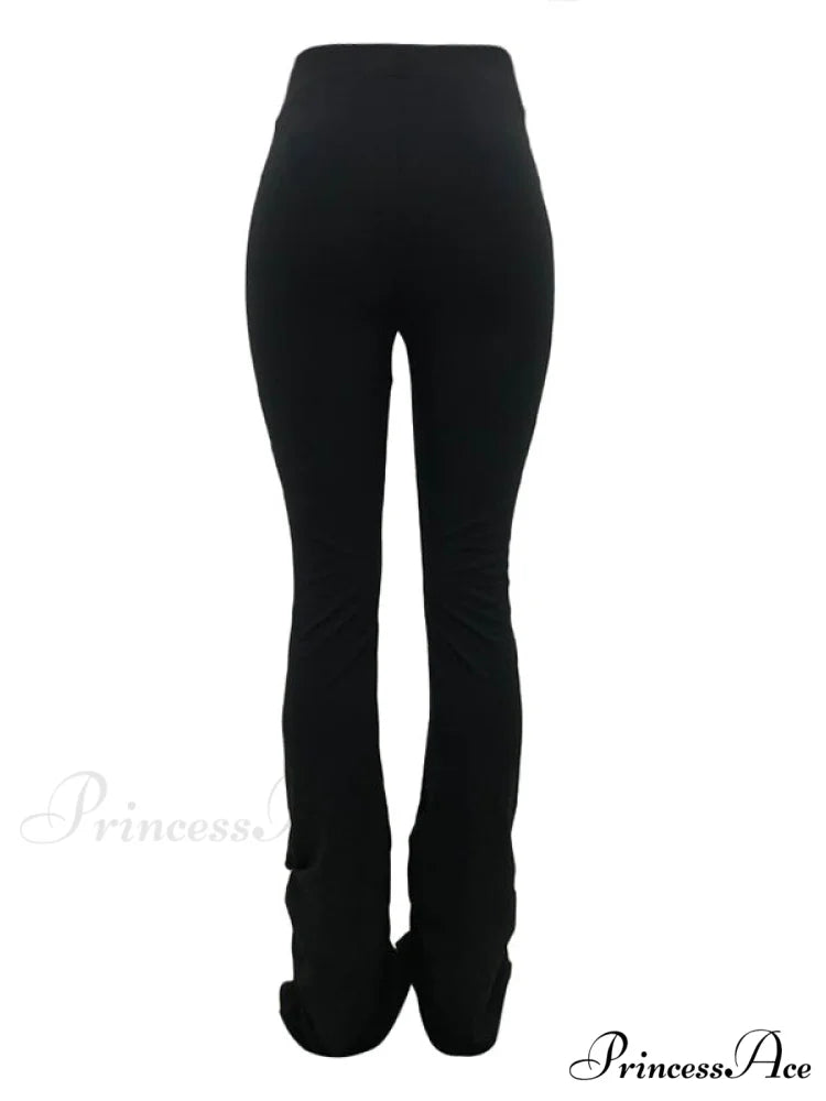 High Waisted Graceful Solid Flare Jeans