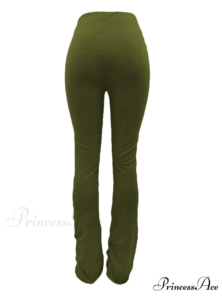 High Waisted Graceful Solid Flare Jeans