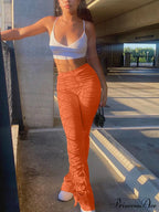 High Waisted Graceful Solid Flare Jeans