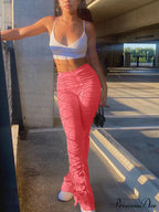 High Waisted Graceful Solid Flare Jeans