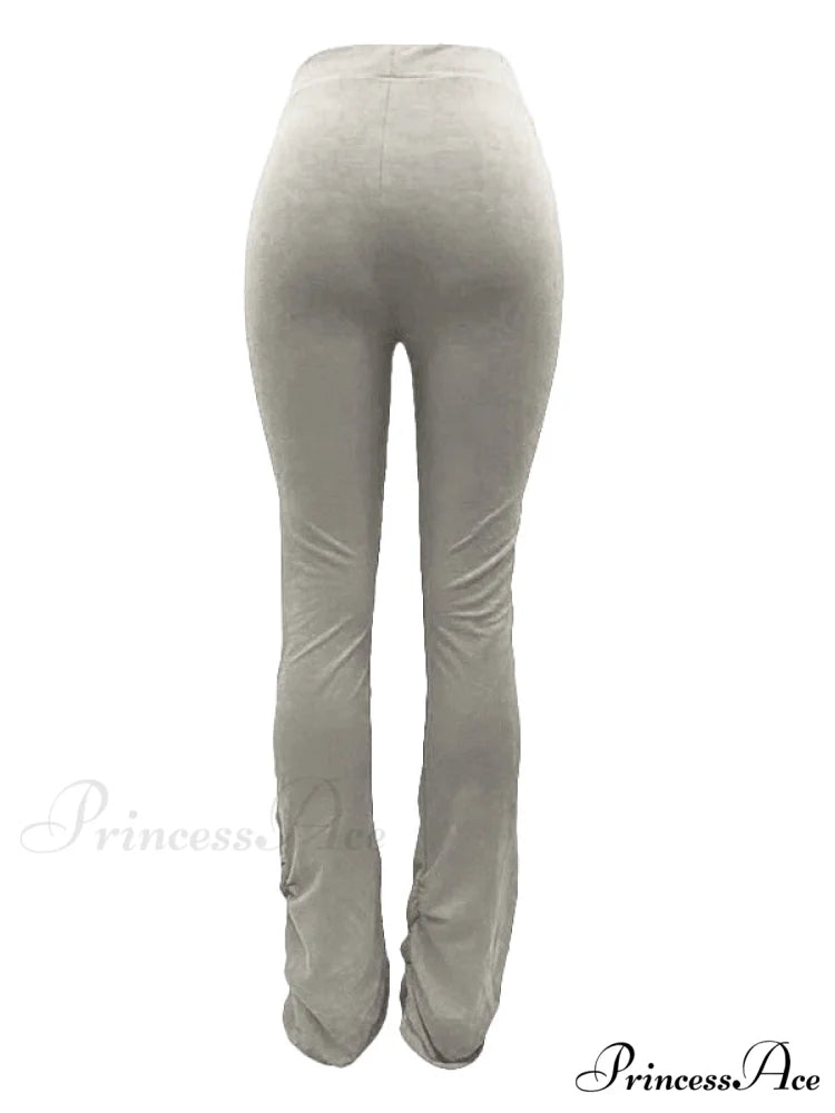 High Waisted Graceful Solid Flare Jeans