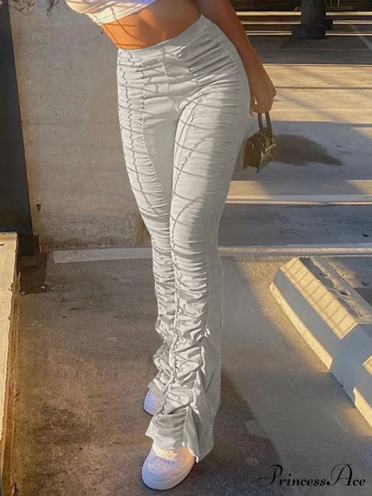 High Waisted Graceful Solid Flare Jeans