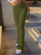 High Waisted Graceful Solid Flare Jeans