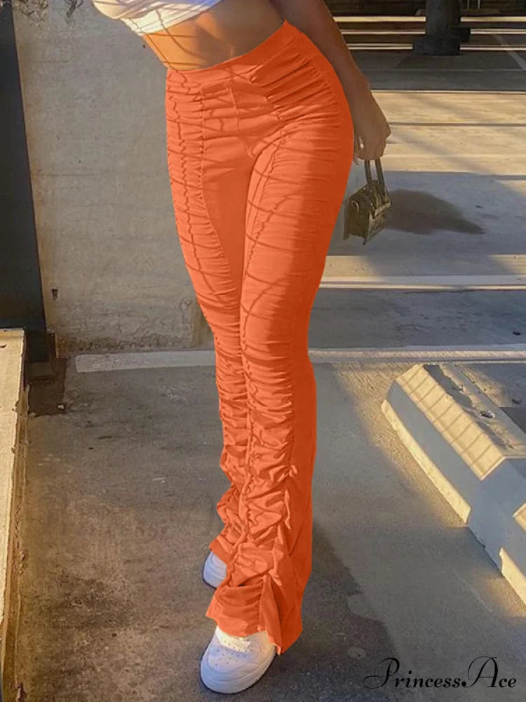 High Waisted Graceful Solid Flare Jeans