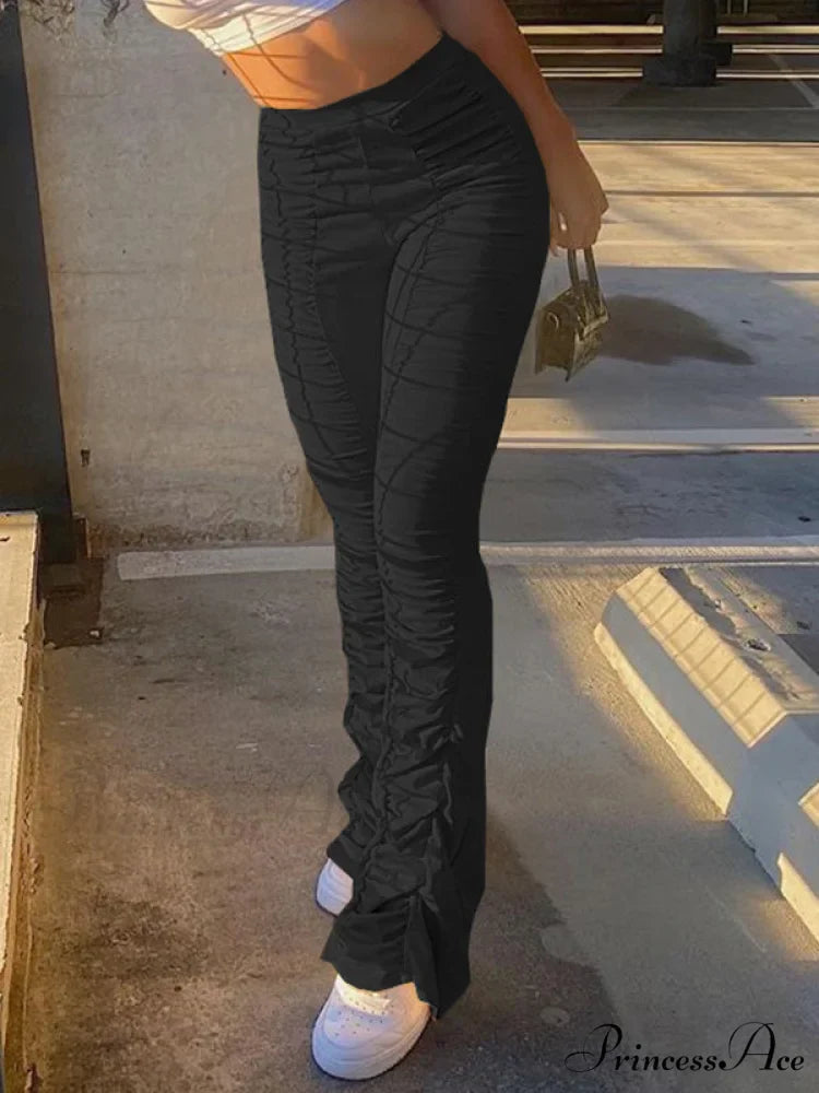 High Waisted Graceful Solid Flare Jeans