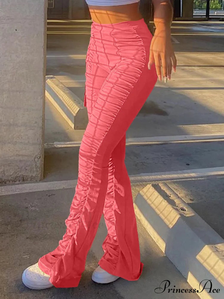 High Waisted Graceful Solid Flare Jeans