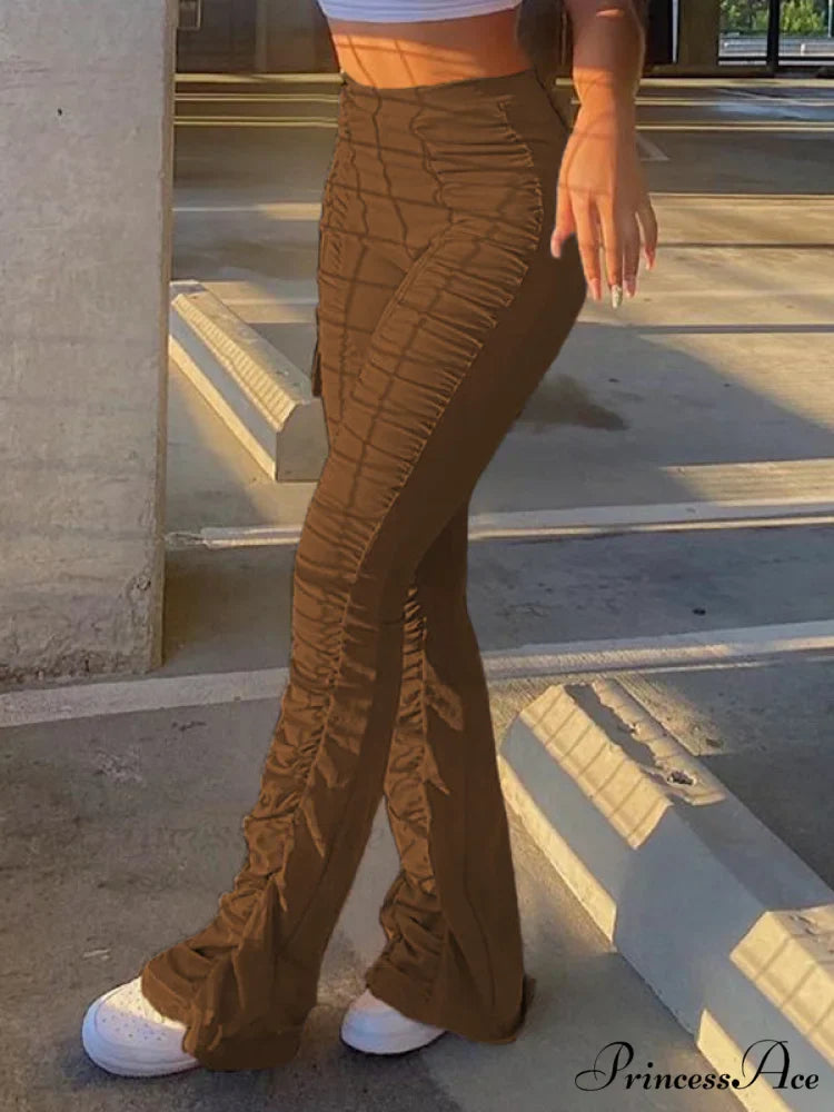 High Waisted Graceful Solid Flare Jeans