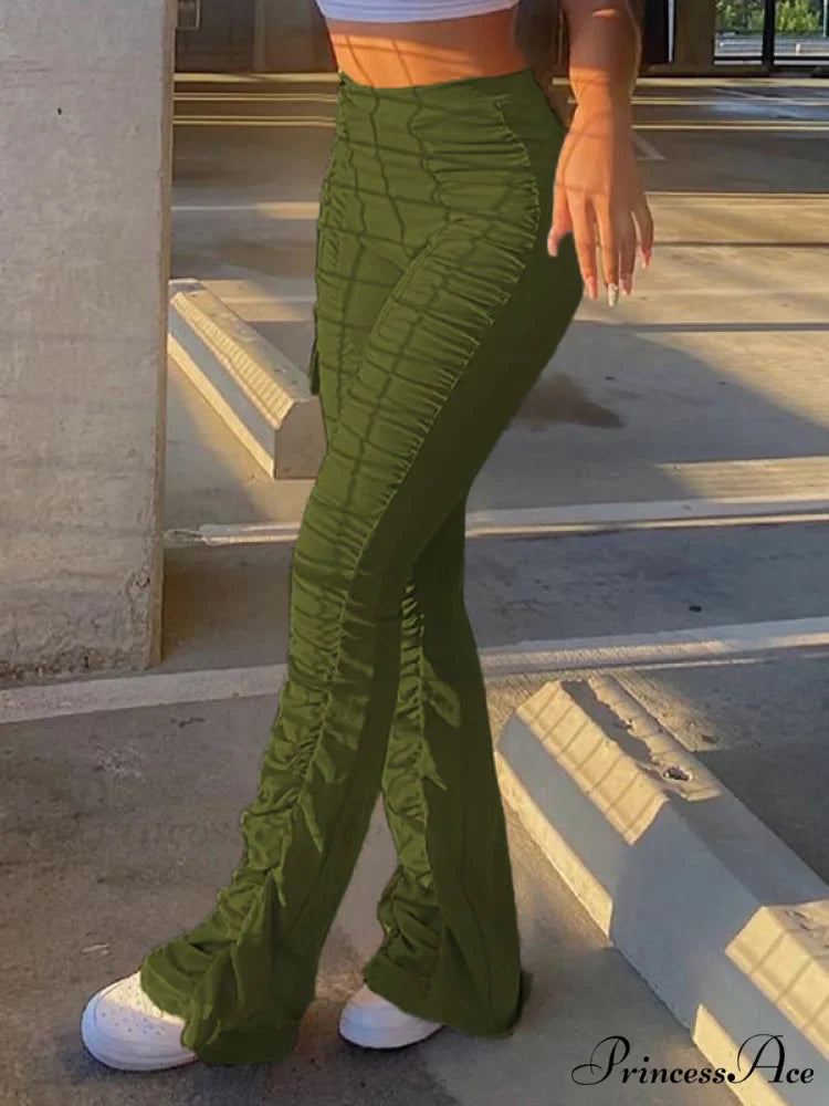 High Waisted Graceful Solid Flare Jeans