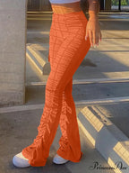 High Waisted Graceful Solid Flare Jeans