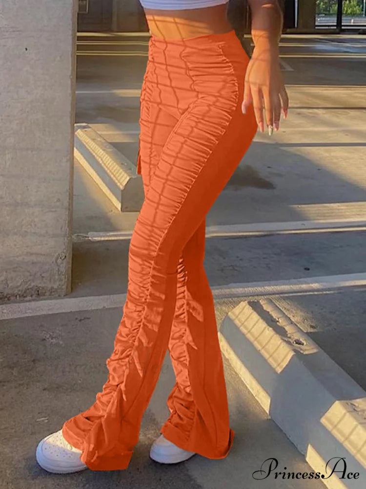 High Waisted Graceful Solid Flare Jeans