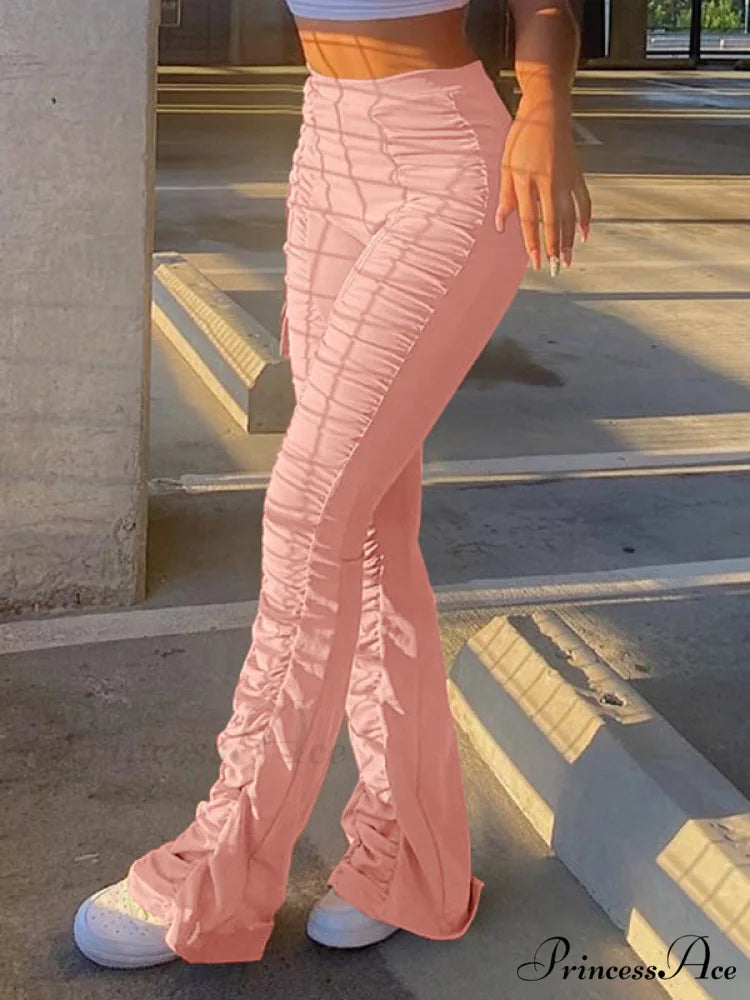 High Waisted Graceful Solid Flare Jeans