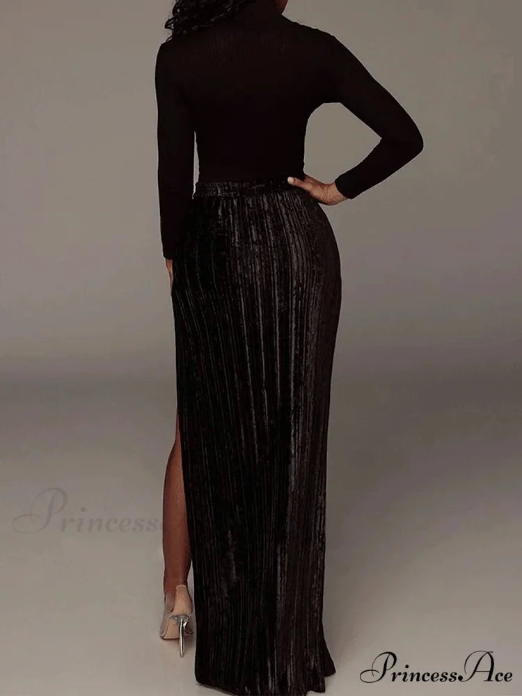 High Waisted Graceful Wide Leg Pants