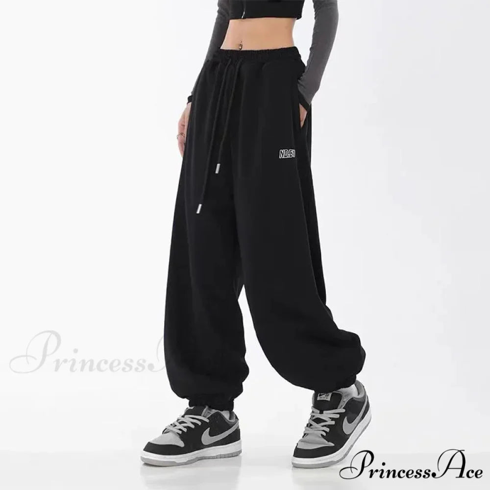 Hip Hop Message Drawstring Running Trousers