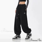 Hip Hop Message Drawstring Running Trousers