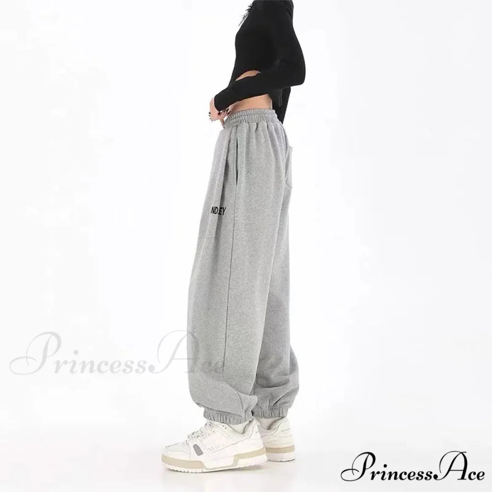 Hip Hop Message Drawstring Running Trousers