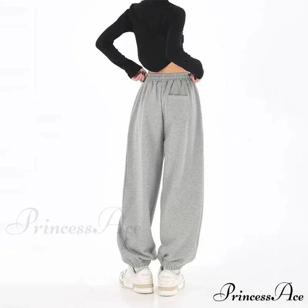Hip Hop Message Drawstring Running Trousers
