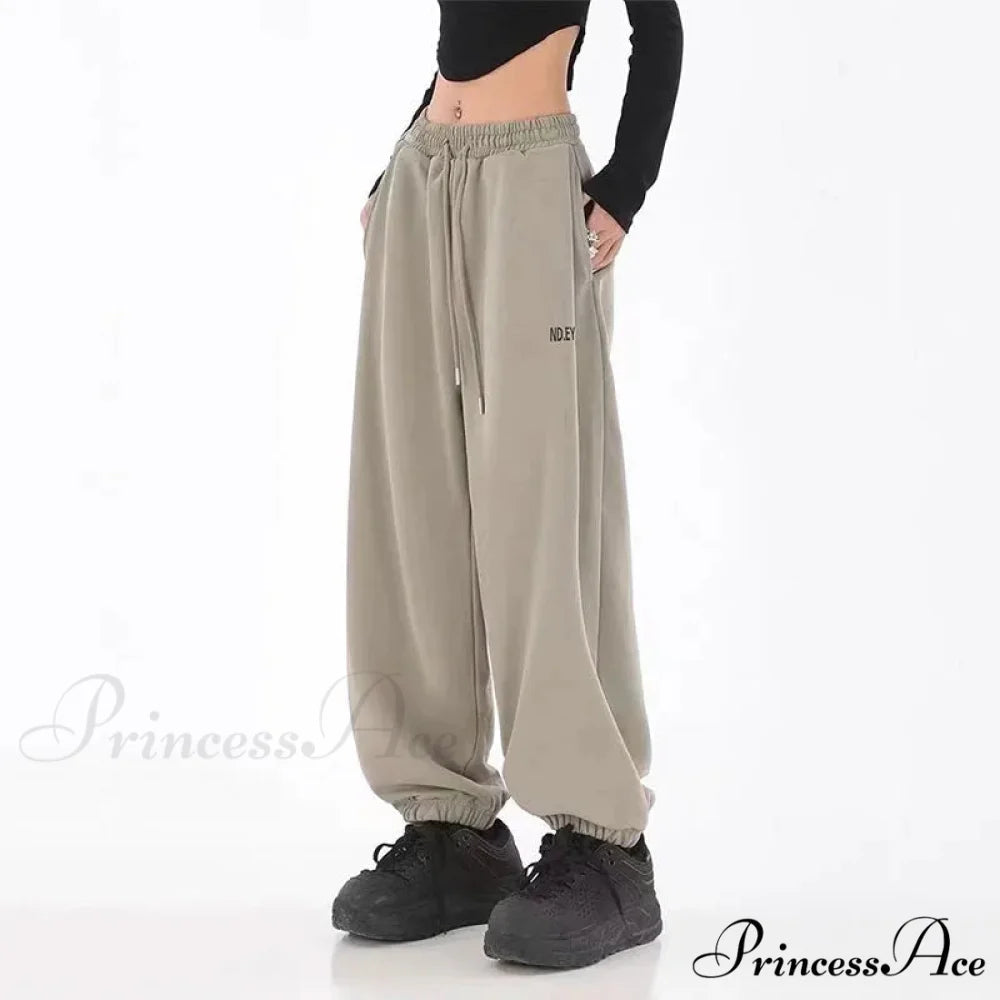 Hip Hop Message Drawstring Running Trousers