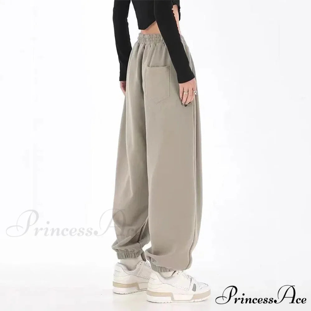 Hip Hop Message Drawstring Running Trousers