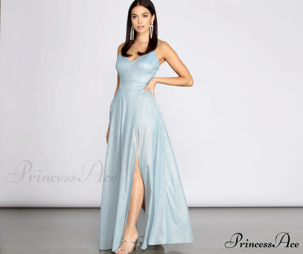 Holland Glitter Stylish A-Line Dress