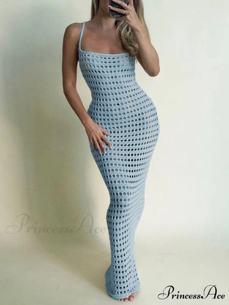 Hollow Out Graceful Bodycon Maxi Dress
