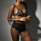 Hollow Out Long Sleeve Mini Dress