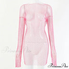 Hollow Out Long Sleeve Mini Dress