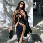 Hollow Out Maxi Party Dress