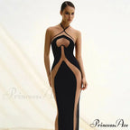 Hollow Out Maxi Party Dress