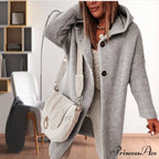 Hooded Coat for Casual Knitted Wear