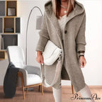 Hooded Coat for Casual Knitted Wear
