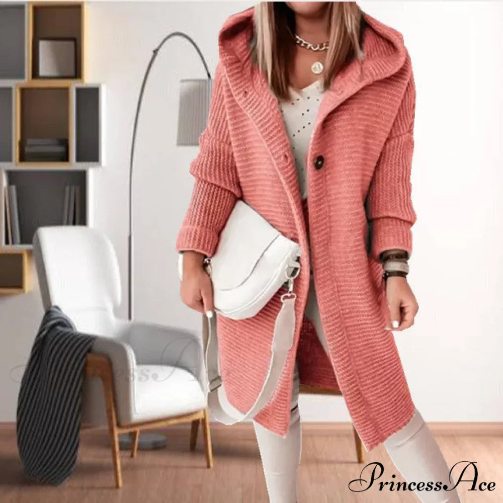 Hooded Coat for Casual Knitted Wear