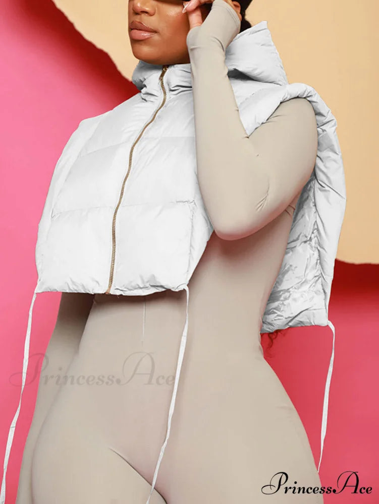 Hooded Crop Graceful Knit Cardigan