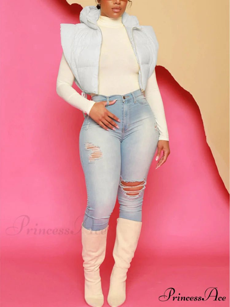 Hooded Crop Graceful Knit Cardigan