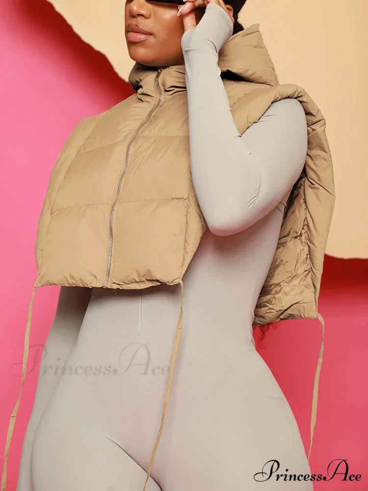 Hooded Crop Graceful Knit Cardigan