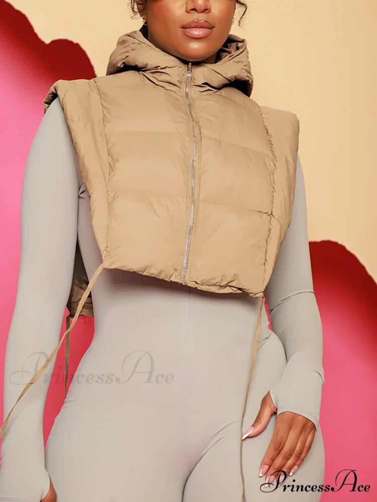 Hooded Crop Graceful Knit Cardigan