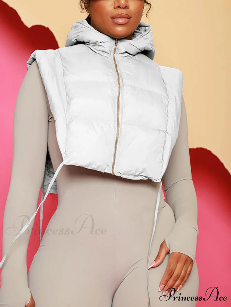 Hooded Crop Graceful Knit Cardigan